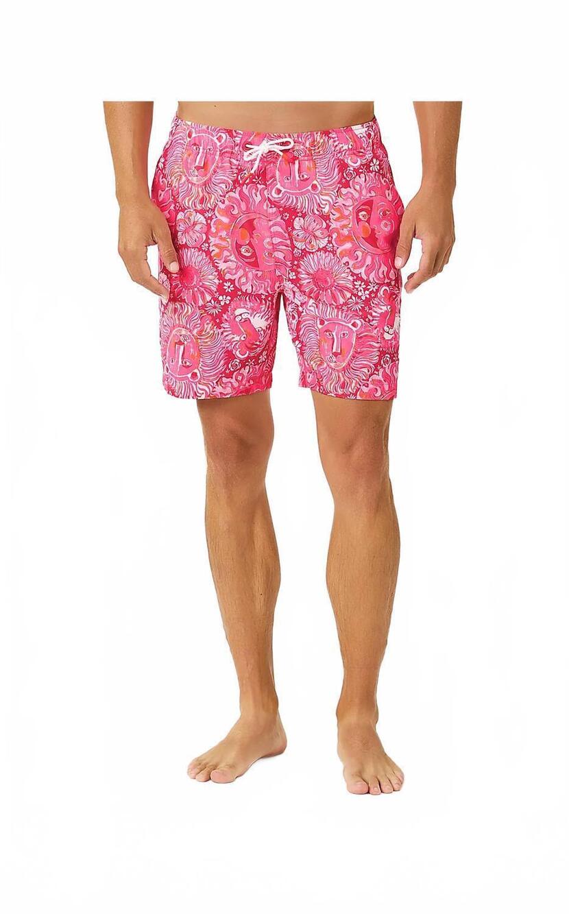 NEW LILLY PULITZER stuff del lago swim trunk in paradise punch jims stuff